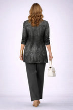Vera | Black & Silver Paisley Three-Piece Set