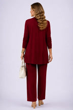 Holly | Burgundy Floral Three-Piece Set