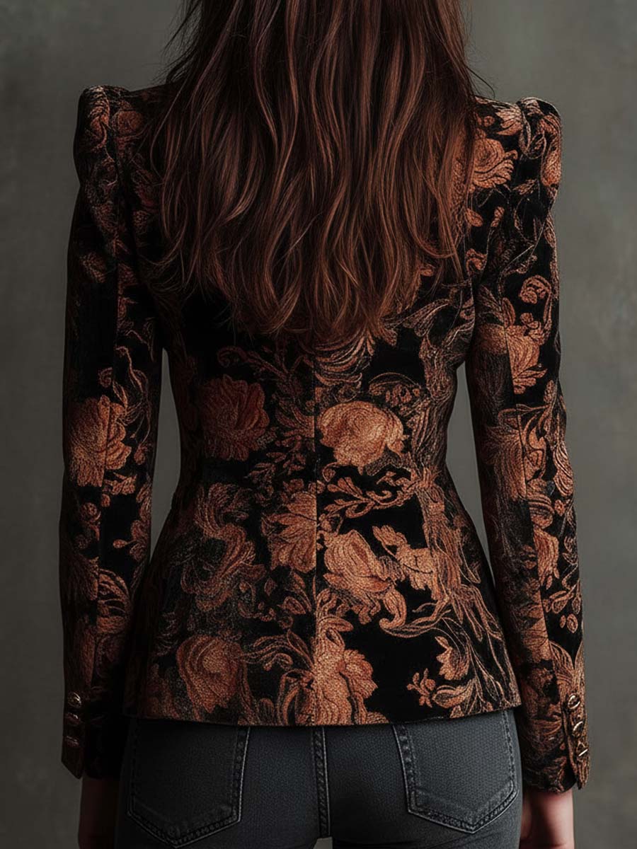 Yvette™ | Ornate Floral Tailored Blazer