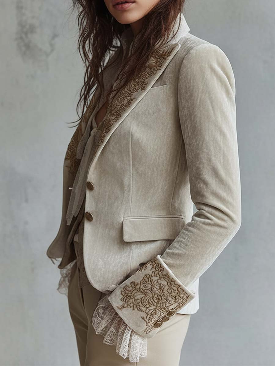 Amberly™ | Embroidered Tailored Blazer