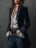 Gabrielle™ | Embroidered Longline Jacket