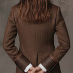 Doris | Herringbone Paisley Lapel Blazer
