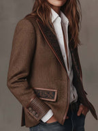 Hollis™ | Herringbone Panel Blazer