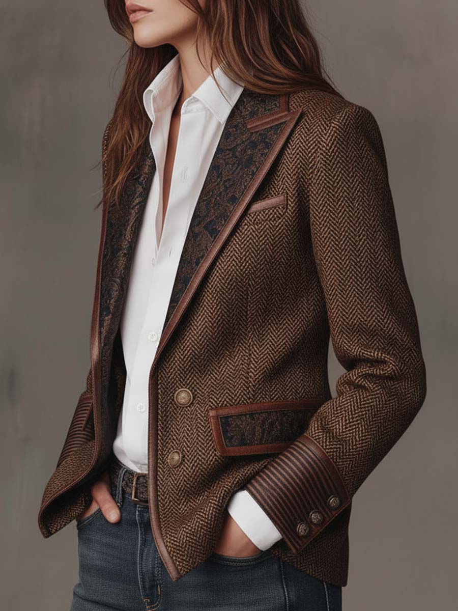 Hollis™ | Herringbone Panel Blazer