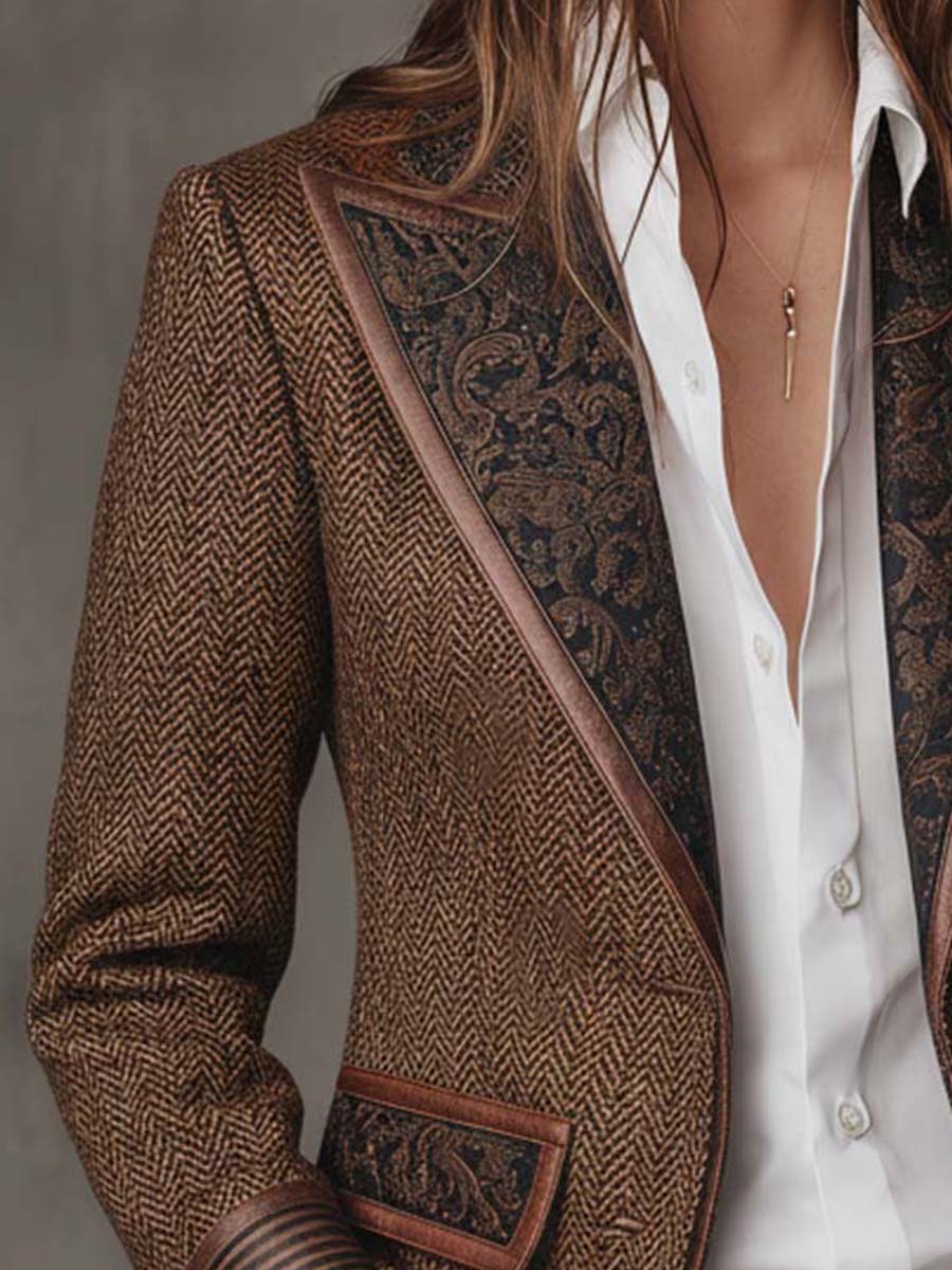 Hollis™ | Herringbone Panel Blazer