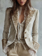 Amberly™ | Embroidered Tailored Blazer