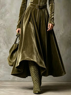Raffaella | Long Dress with Vintage-Style Front Zip