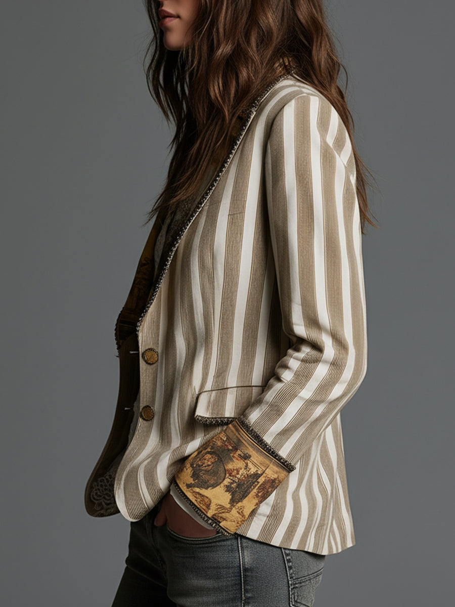 Roberta™ | Artful Striped Blazer