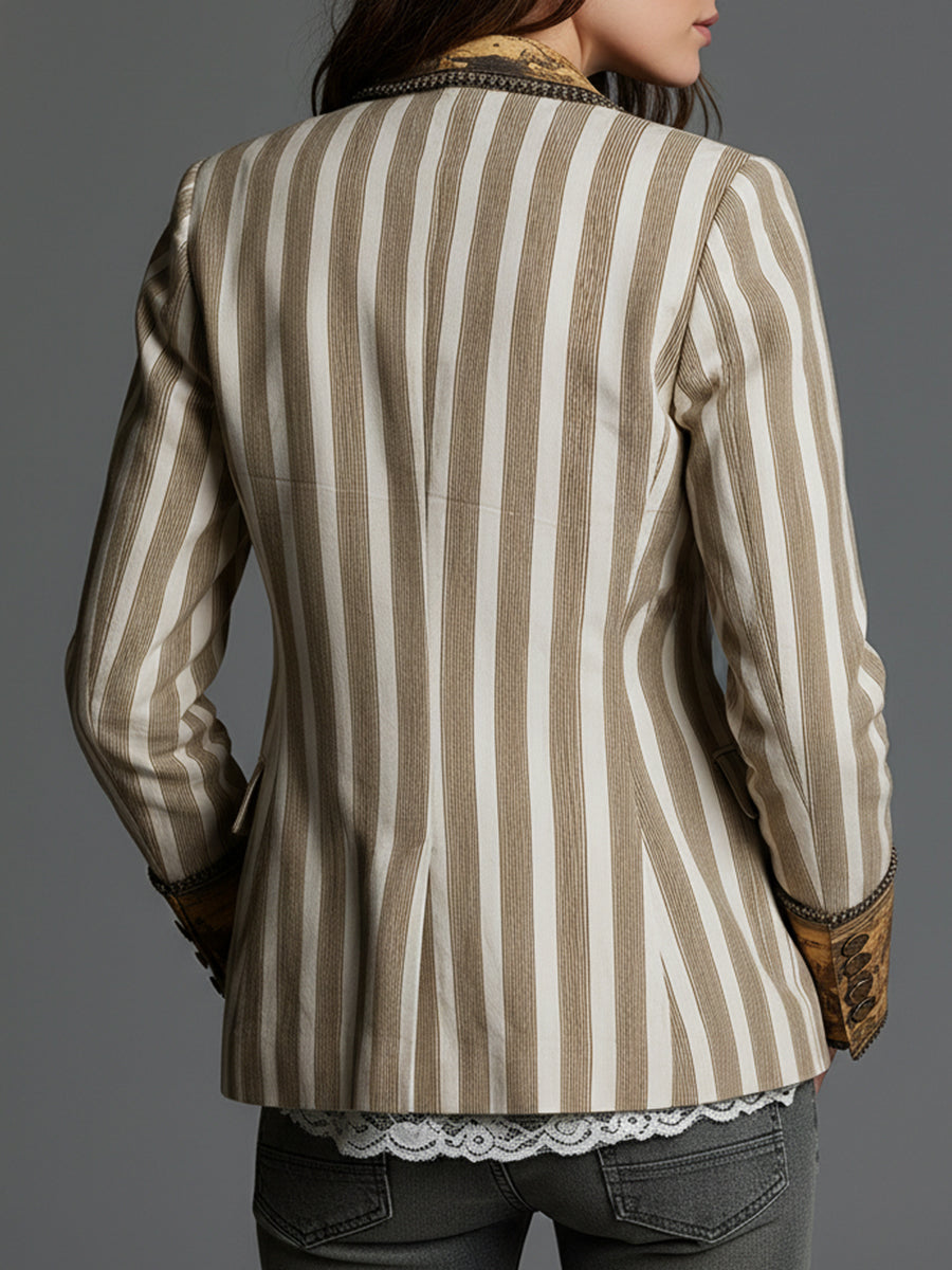Roberta™ | Artful Striped Blazer