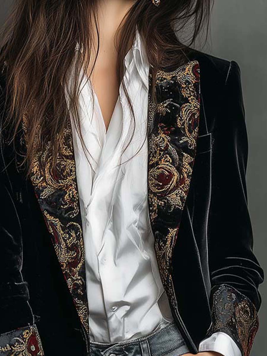 Octavia™ | Baroque-Trim Tailored Blazer