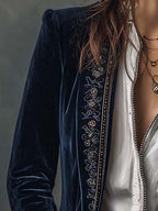 Gabrielle™ | Embroidered Longline Jacket