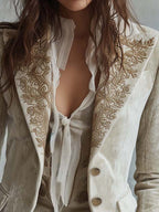 Amberly™ | Embroidered Tailored Blazer