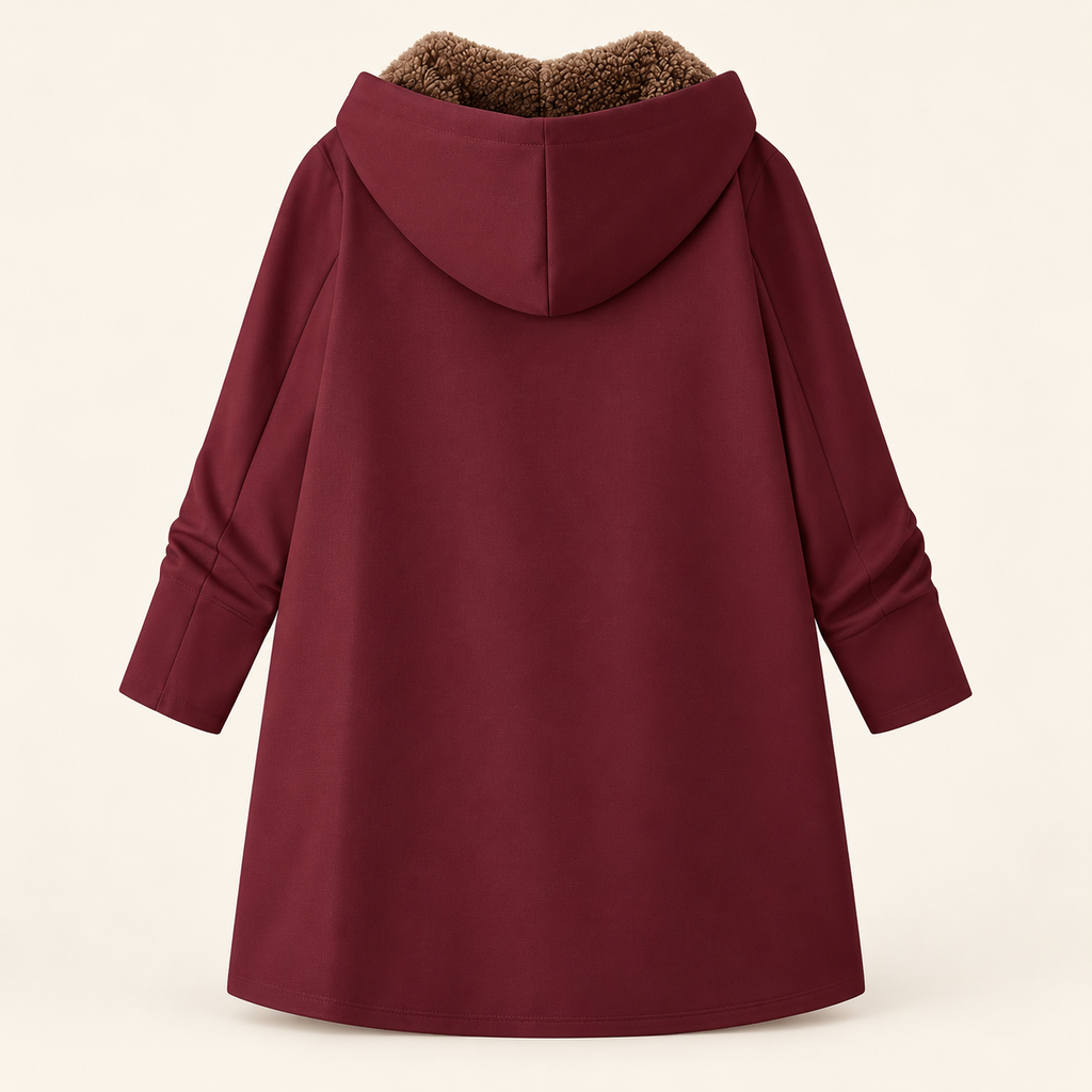 Evelyn | Cozy Sherpa-Lined Hooded Coat