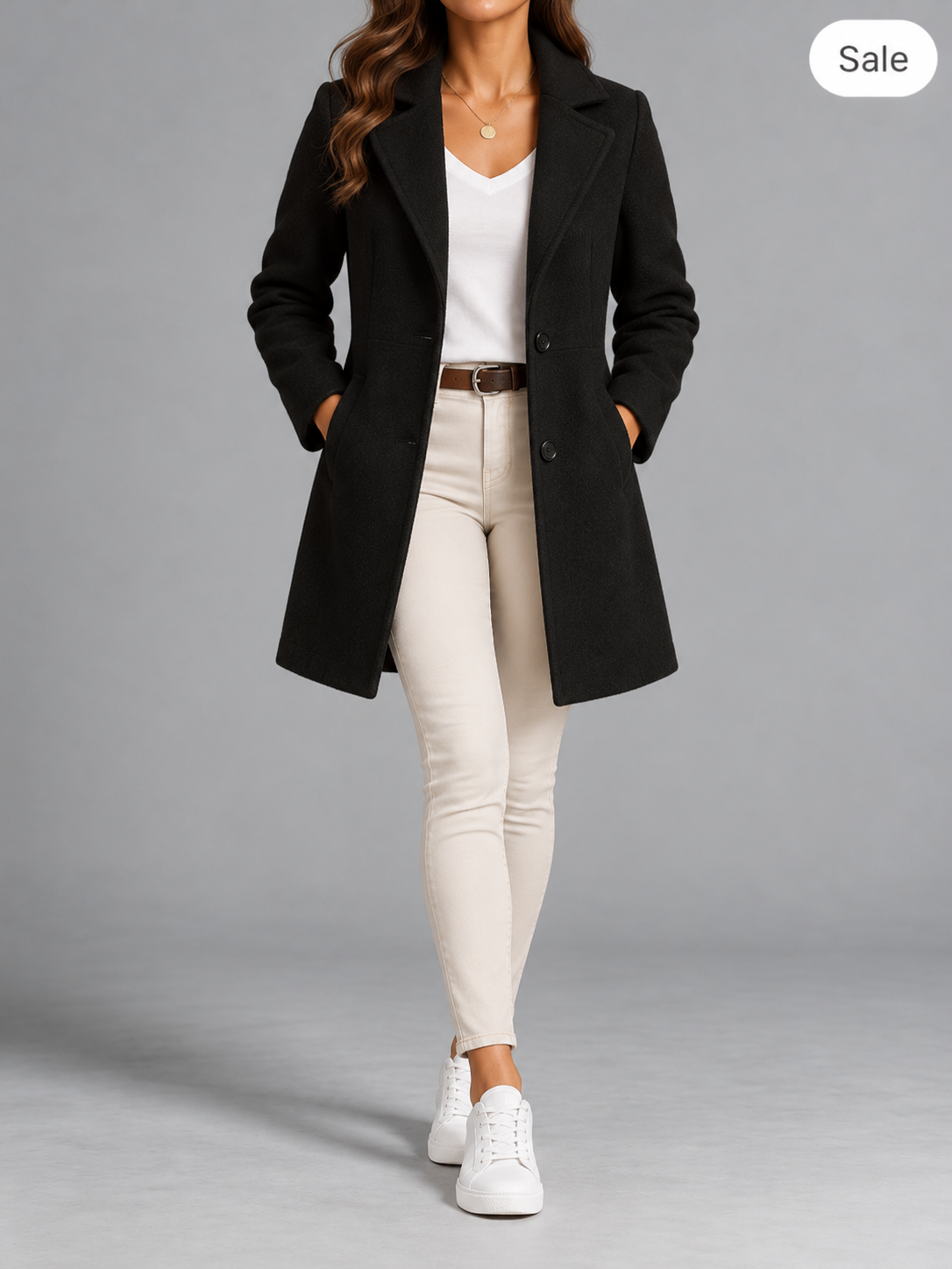 Blanche | Tailored Notch-Lapel Long Coat
