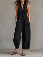 Victoria | Minimalist Black Jumpsuit