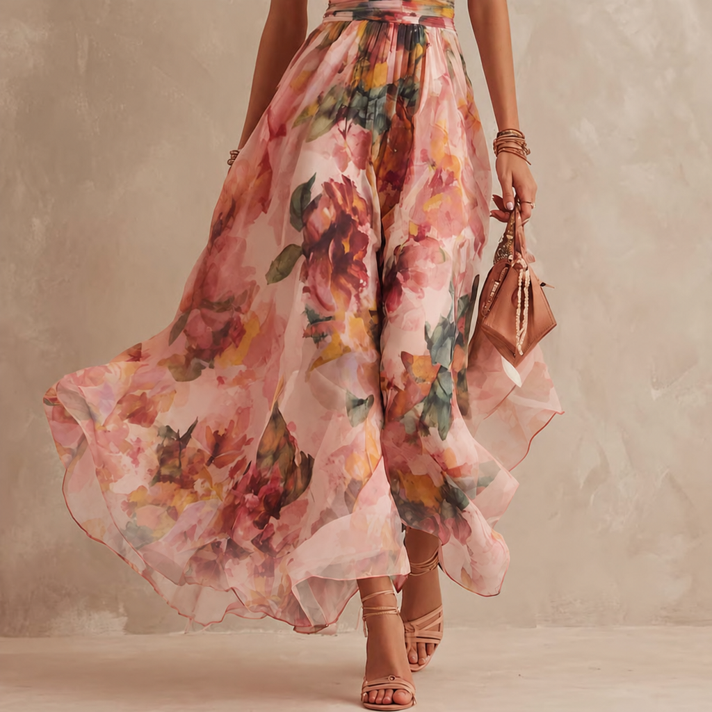 Aura | One-Shoulder Floral Dress