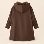 Evelyn | Cozy Sherpa-Lined Hooded Coat