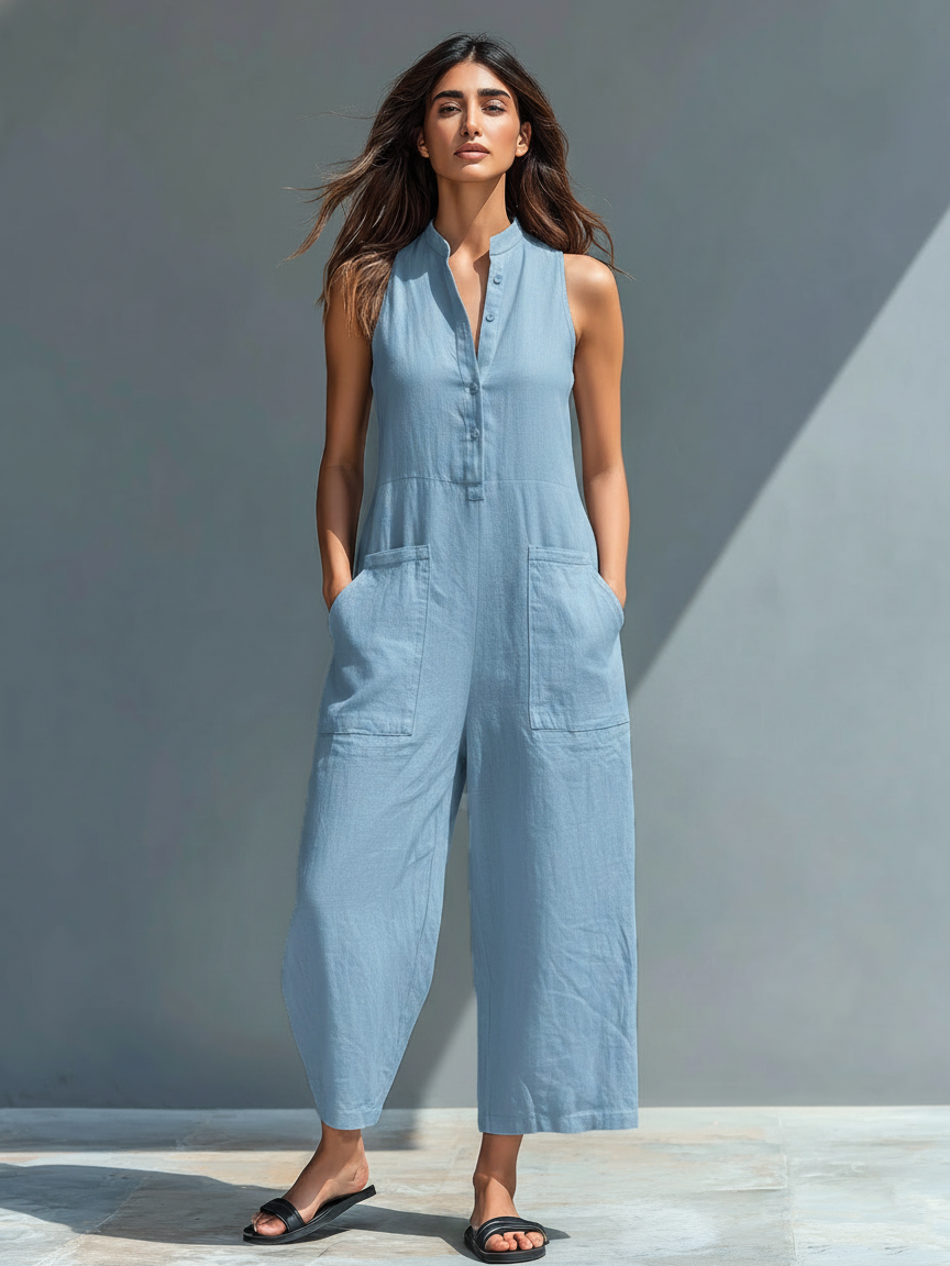 Victoria | Minimalist Black Jumpsuit