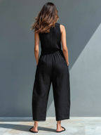 Victoria | Minimalist Black Jumpsuit