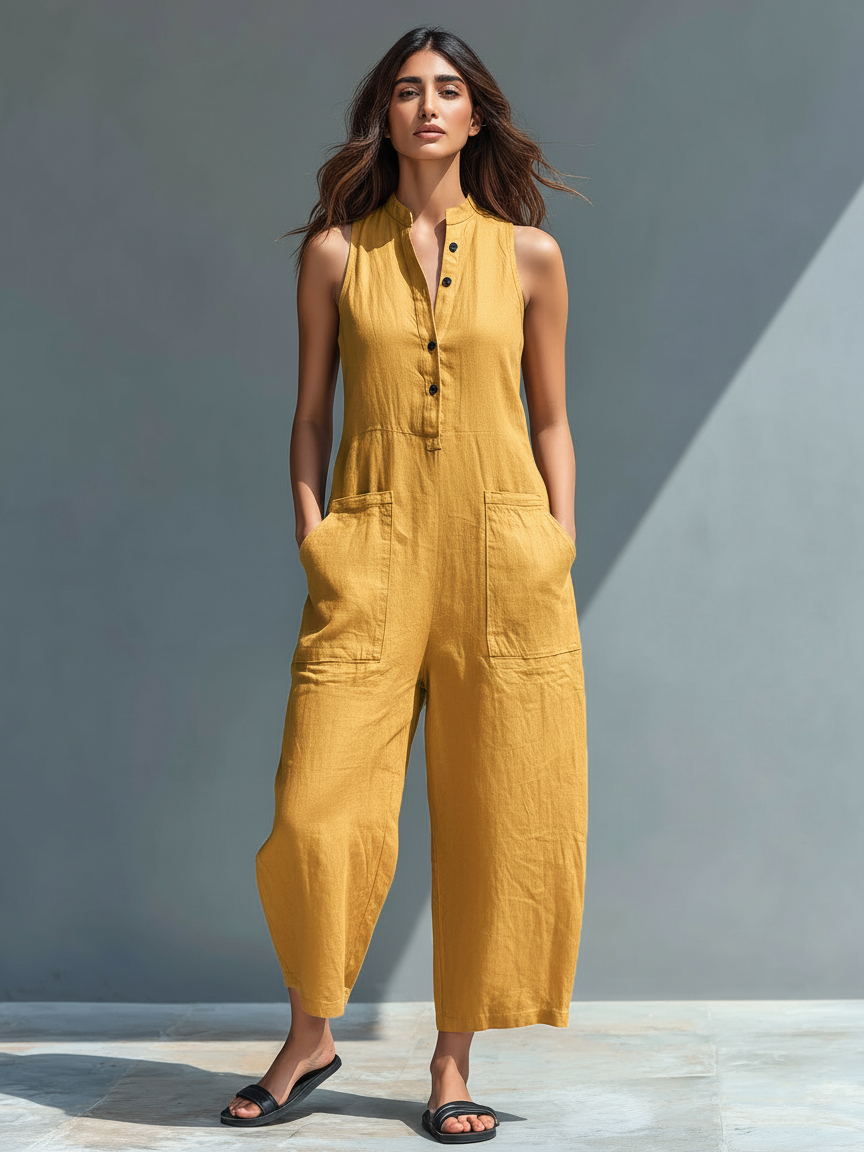 Victoria | Minimalist Black Jumpsuit