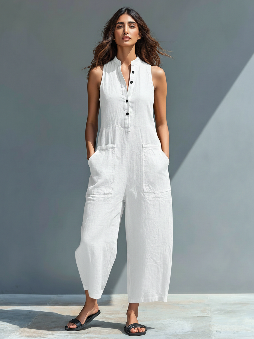 Victoria | Minimalist Black Jumpsuit