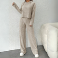 Tielle - Cozy Hooded Sweatshirt and Joggers Two-Piece Set