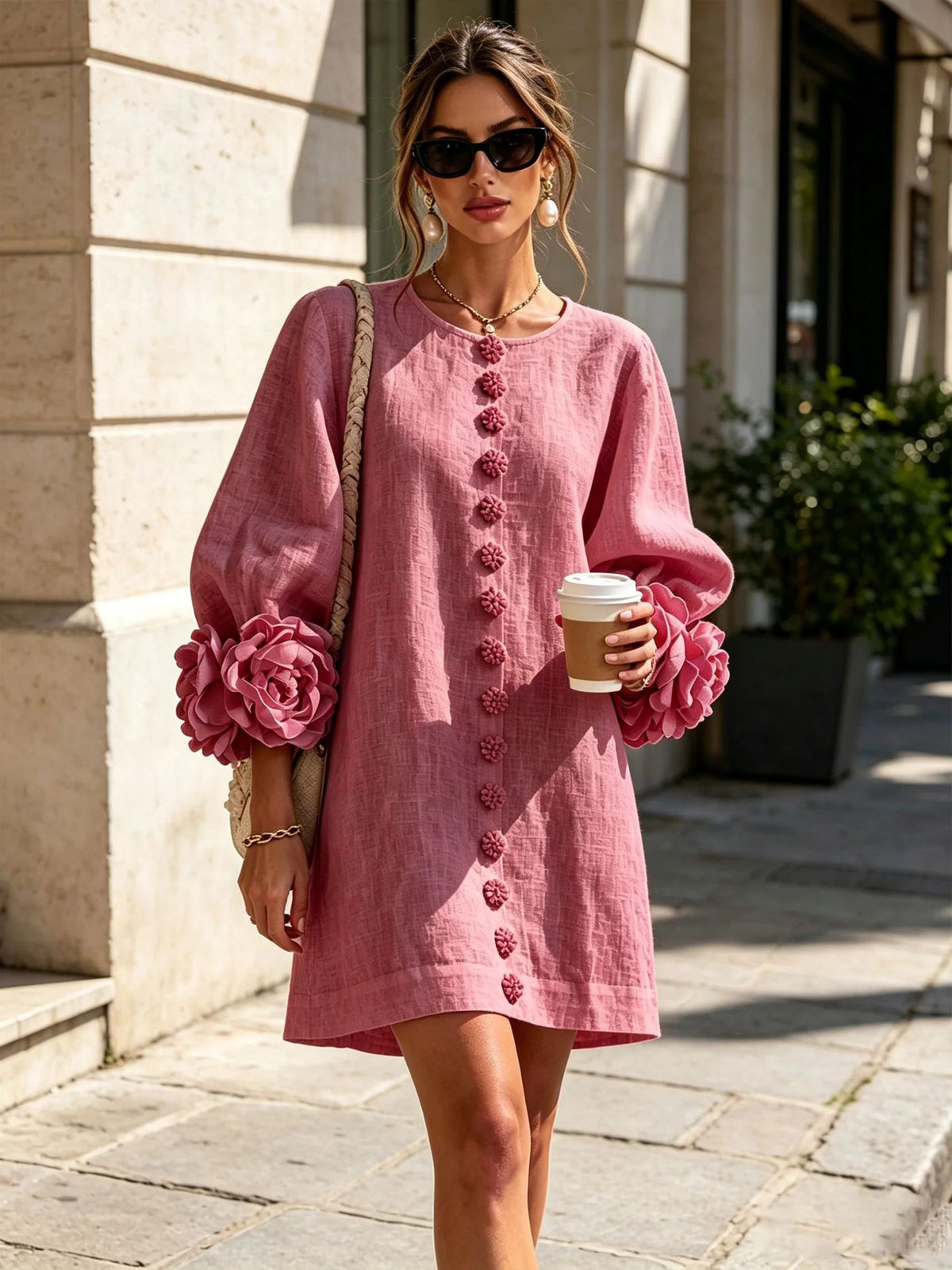 Rosalie Bloom Sleeve Mini Dress