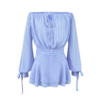 Noir Off-Shoulder Smocked Mini Dress