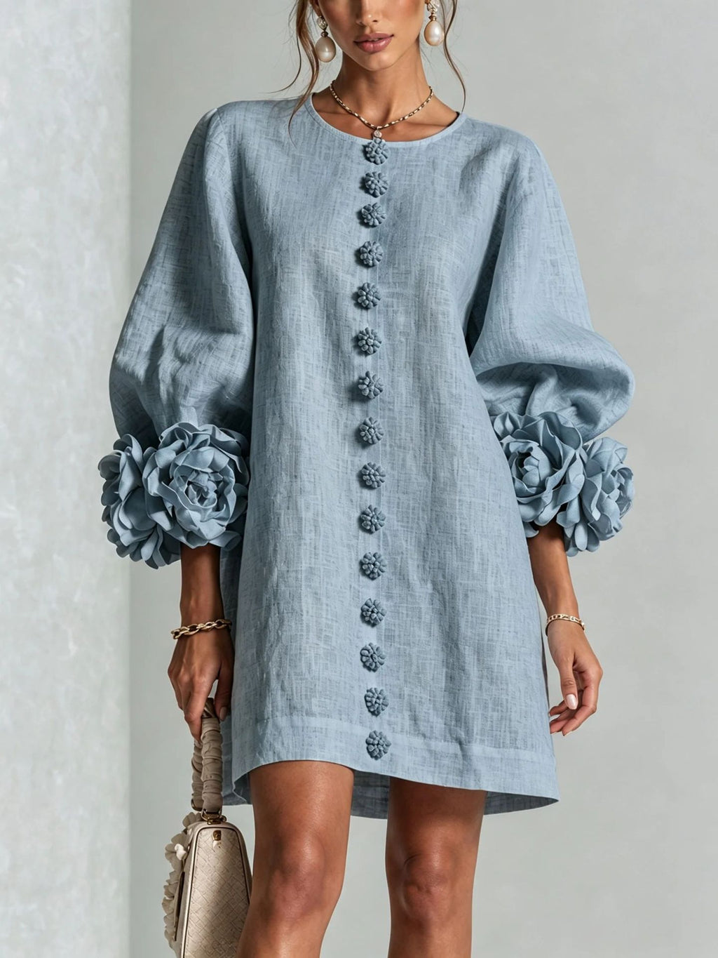 Rosalie Bloom Sleeve Mini Dress
