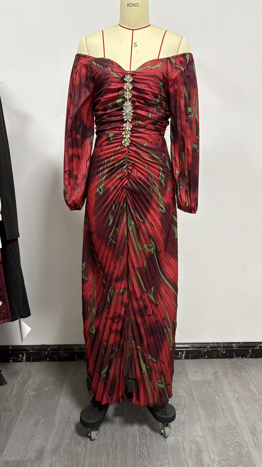 Simone - Embellished Ruched Maxi Dress