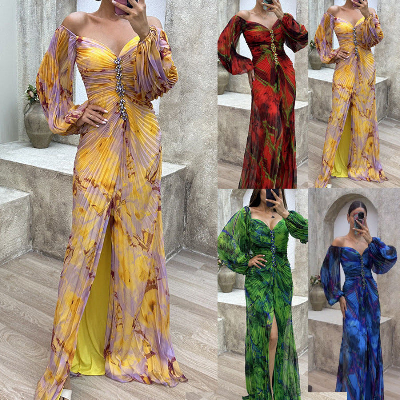 Simone - Embellished Ruched Maxi Dress