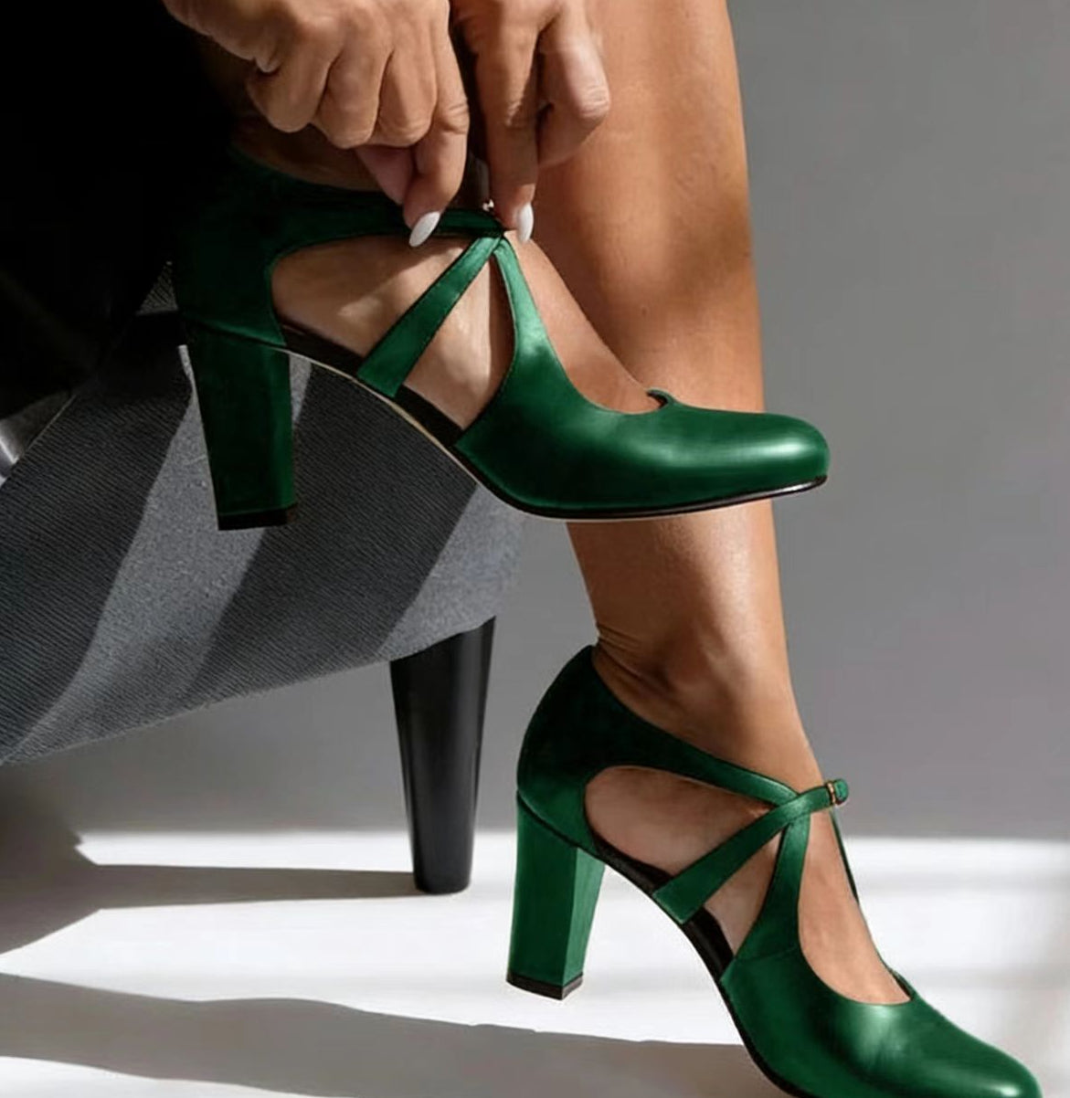 Camille | Elegant PU Leather Comfort Heels