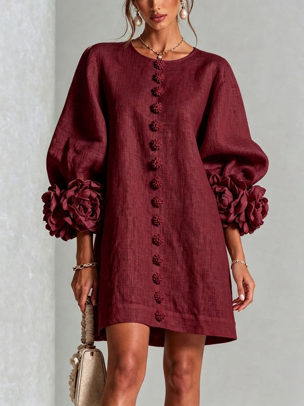 Rosalie Bloom Sleeve Mini Dress