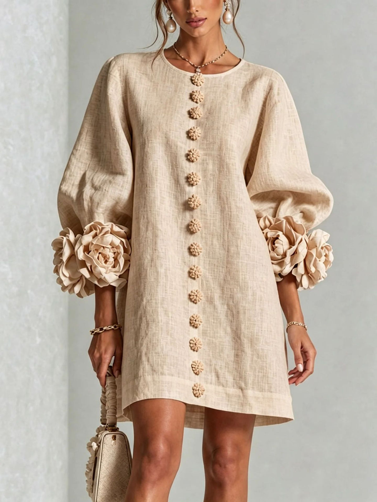 Rosalie Bloom Sleeve Mini Dress