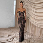 Bordeaux Lace Corset Gown