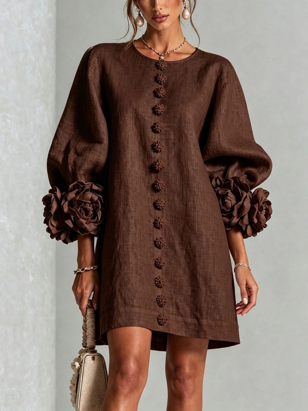 Rosalie Bloom Sleeve Mini Dress