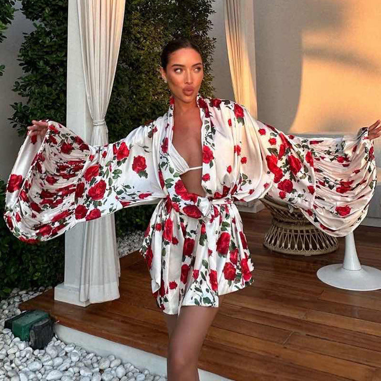 Eden Floral Wrap Mini Dress