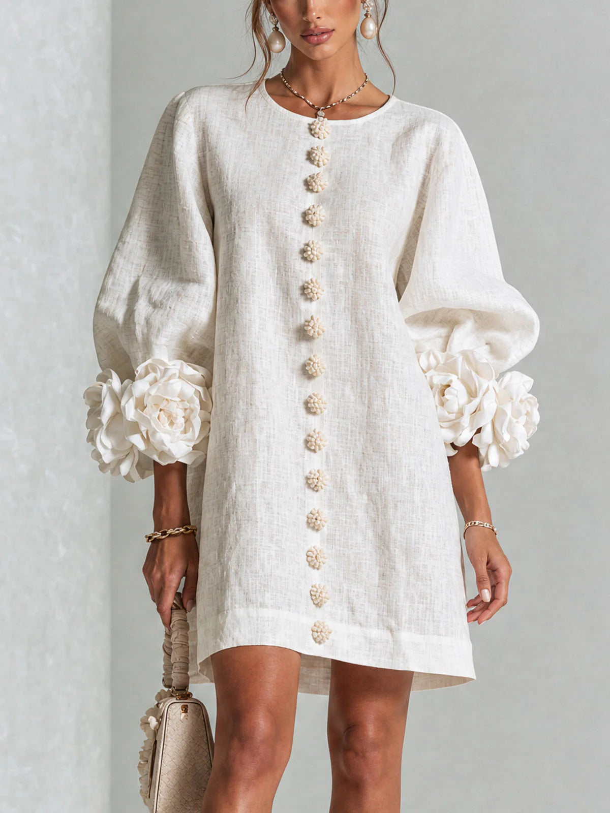 Rosalie Bloom Sleeve Mini Dress