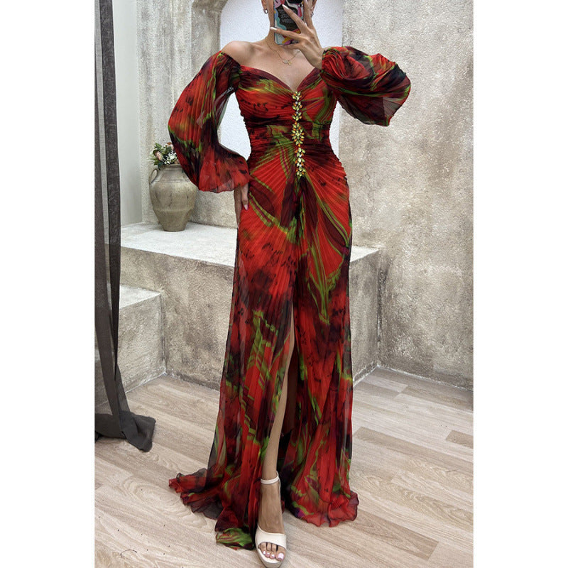 Simone - Embellished Ruched Maxi Dress
