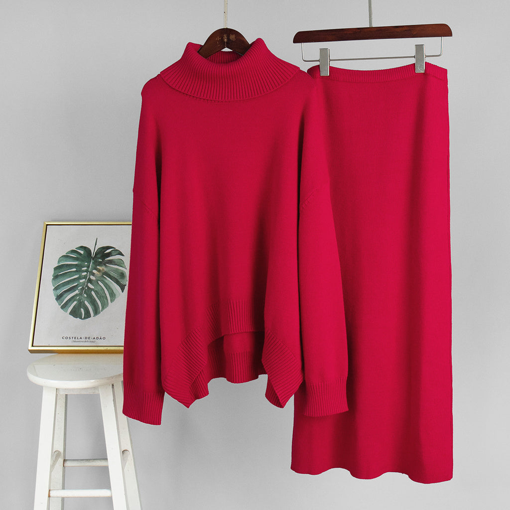 Stella - Elegant Sweater-Maxi Skirt Two-Piece Set