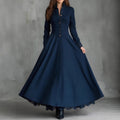 Midnight Elegance Shirt Maxi Dress