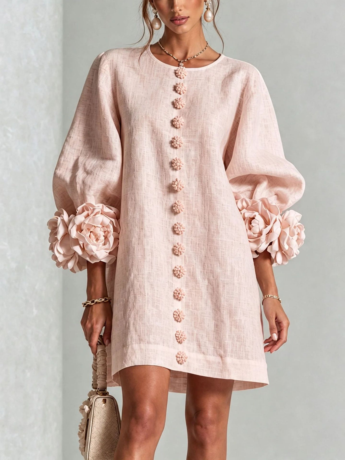Rosalie Bloom Sleeve Mini Dress