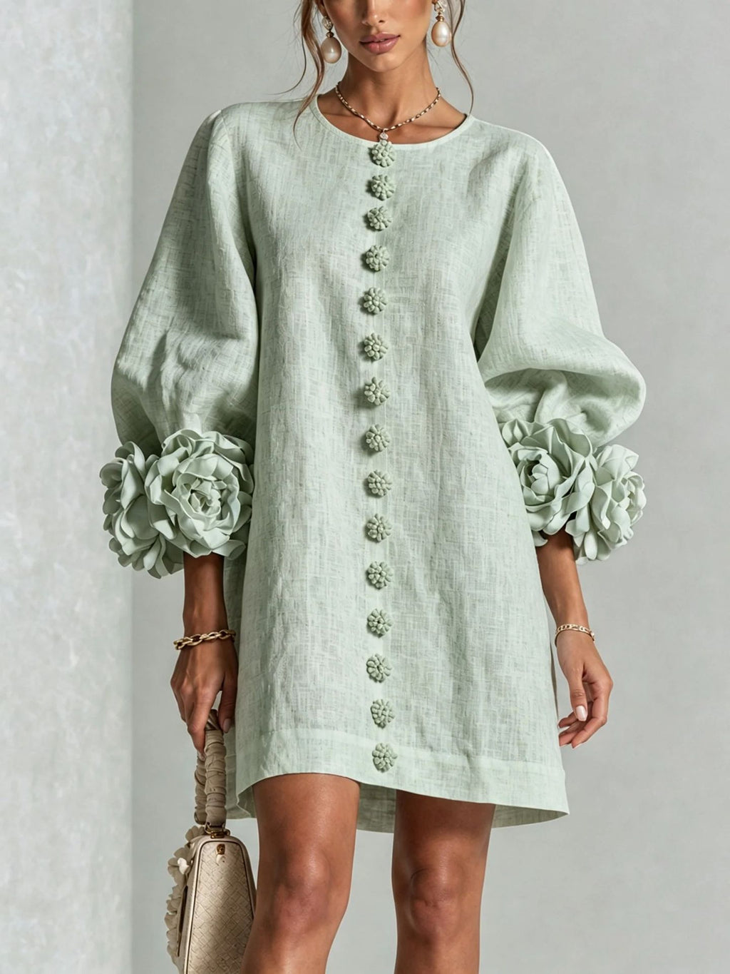 Rosalie Bloom Sleeve Mini Dress