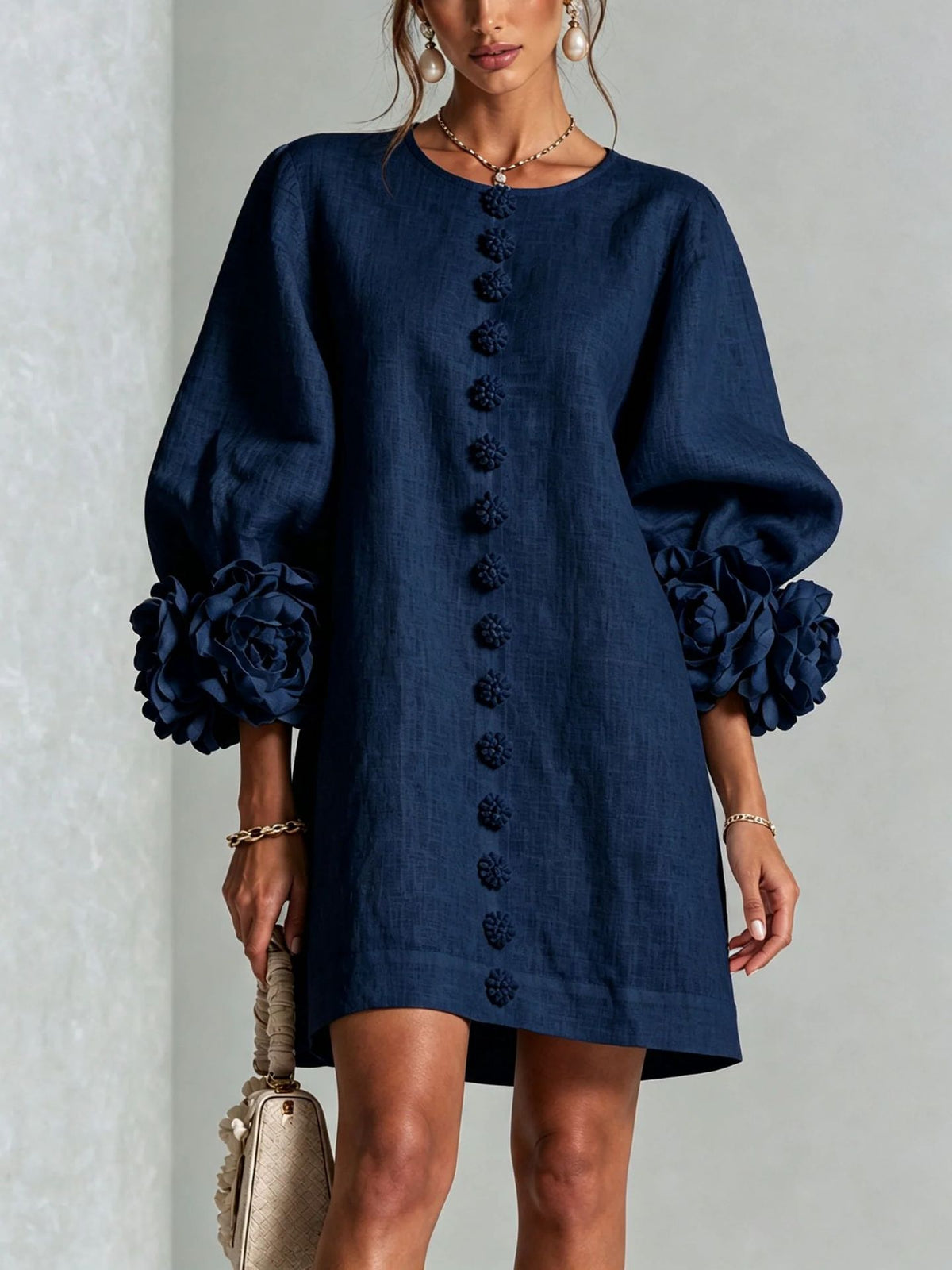 Rosalie Bloom Sleeve Mini Dress