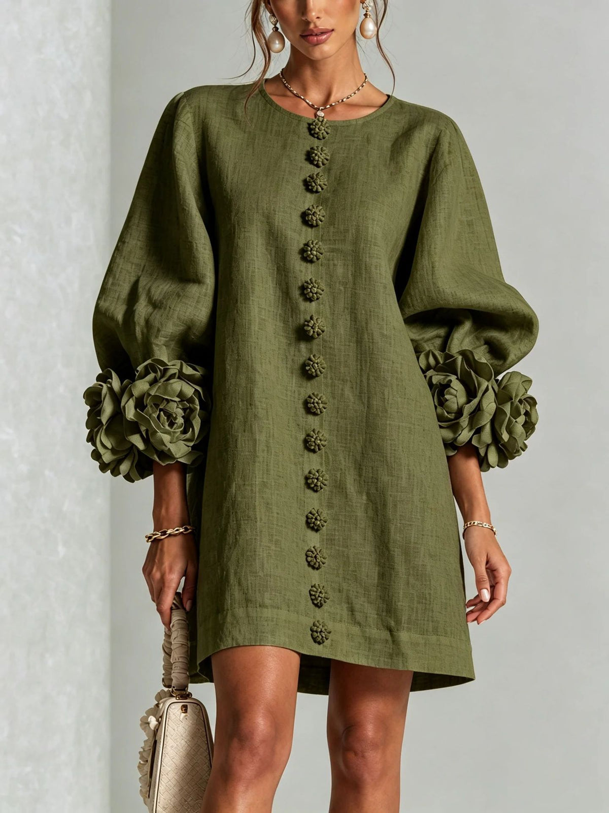 Rosalie Bloom Sleeve Mini Dress