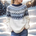 Elin – Winter Sweater with Nordic Shoulder Pattern