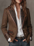 Hollis™ | Herringbone Panel Blazer