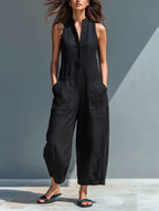 Victoria | Minimalist Black Jumpsuit