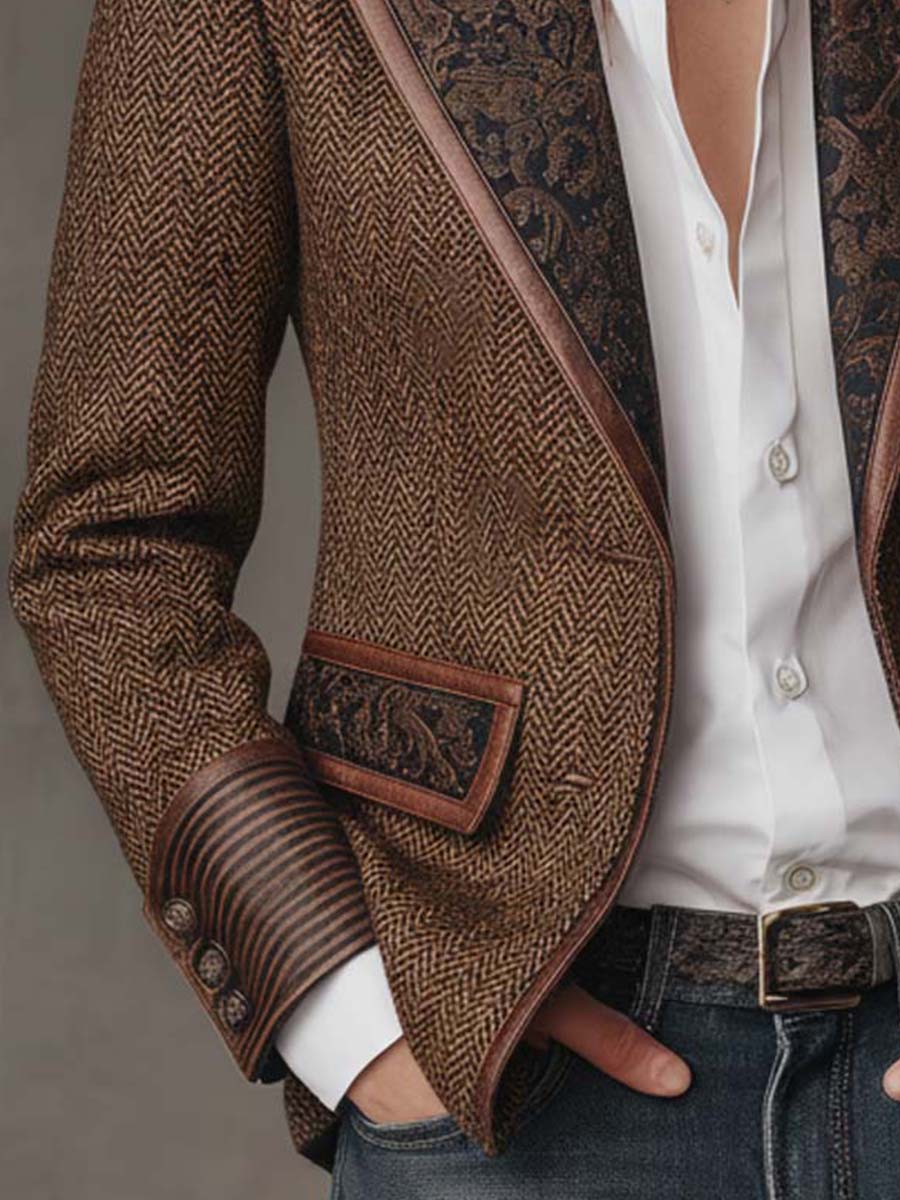 Hollis™ | Herringbone Panel Blazer
