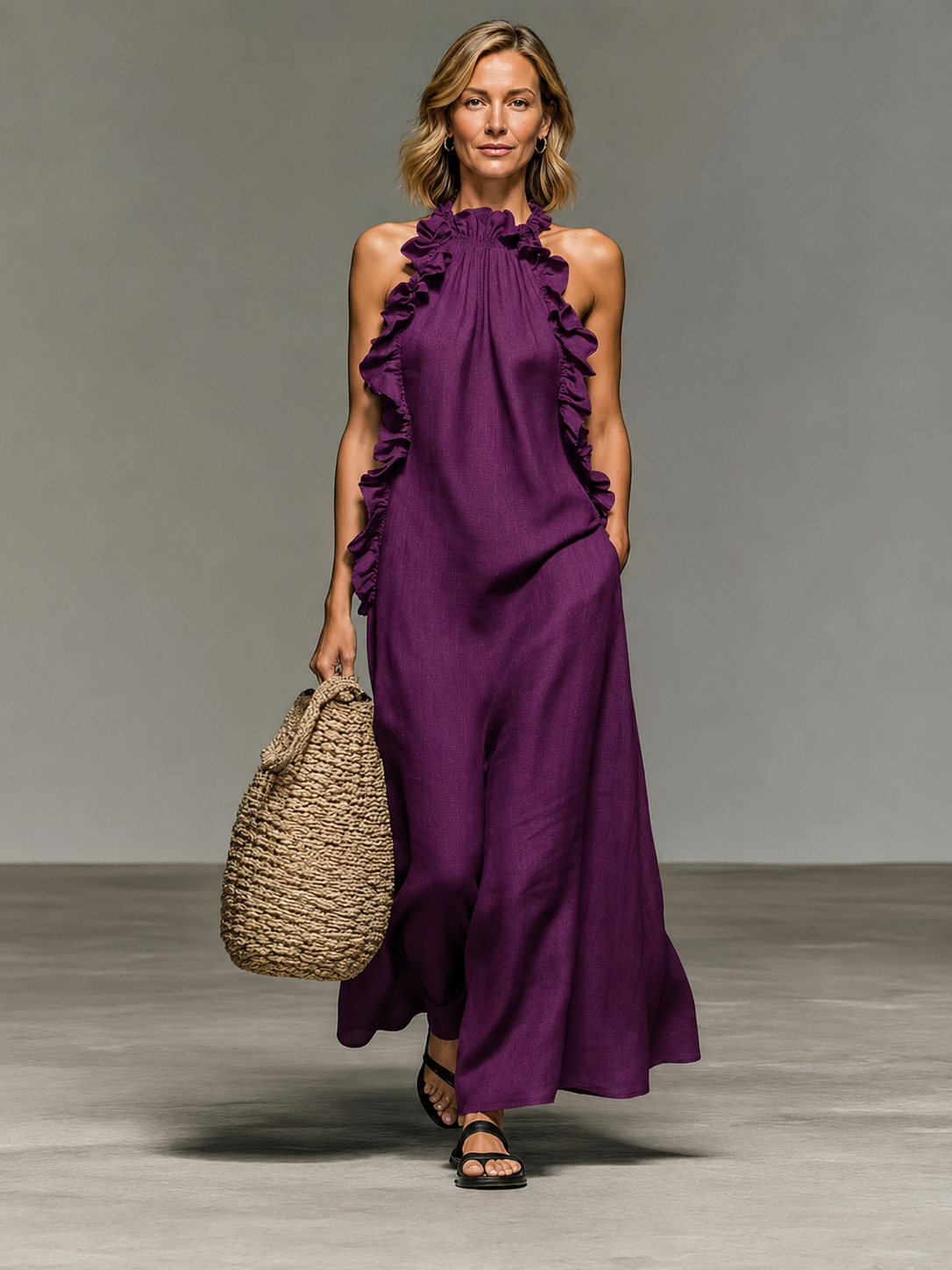 Ela | Soft Ruffle Maxi